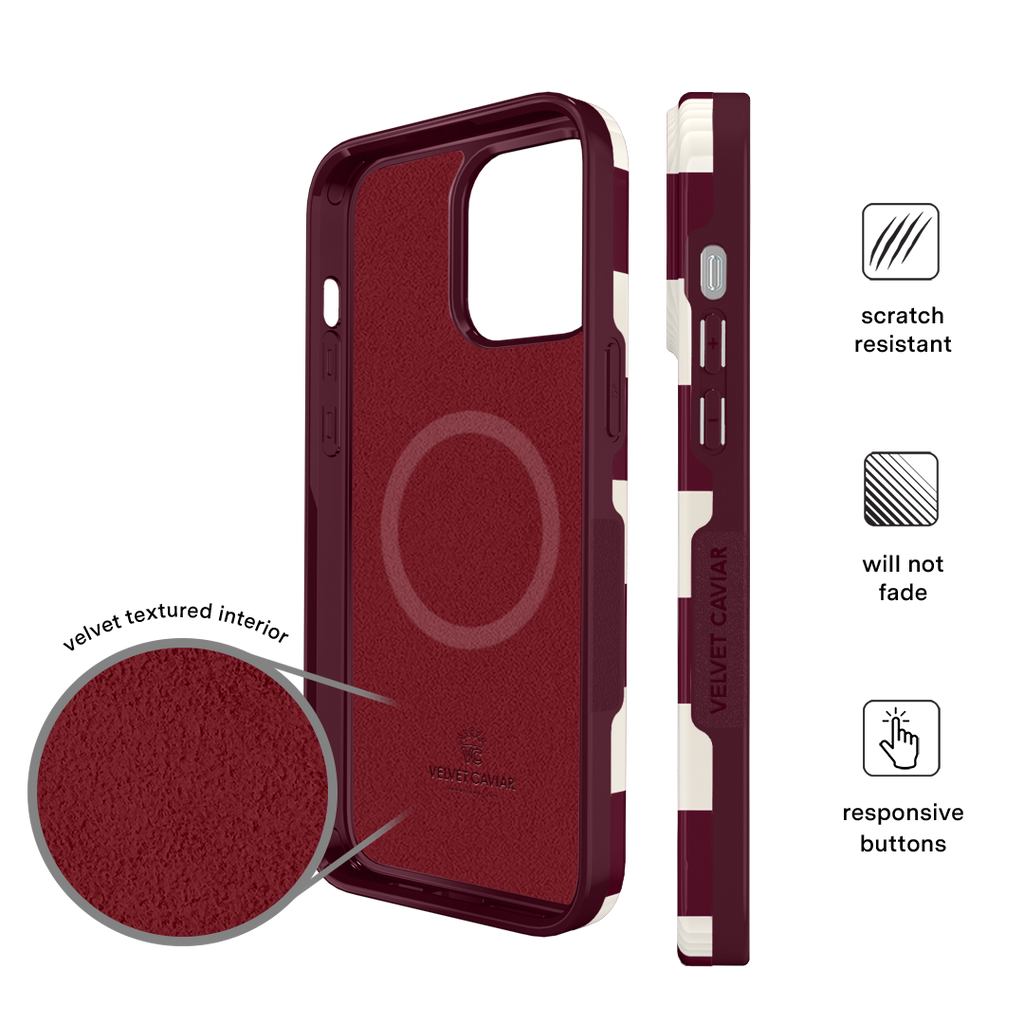 Burgundy Vibe Check iPhone Case