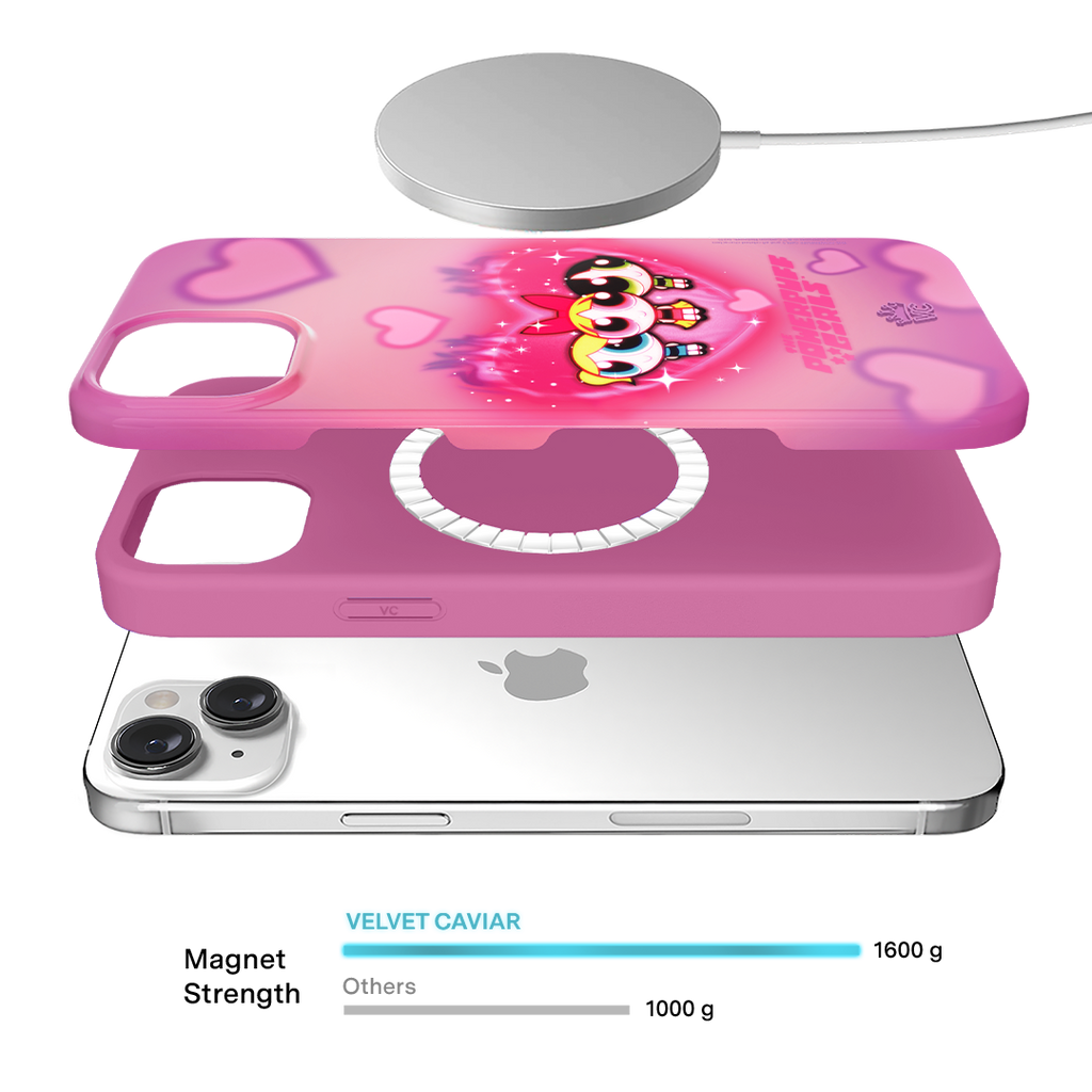 The Powerpuff Girls Airbrush Hearts iPhone Case