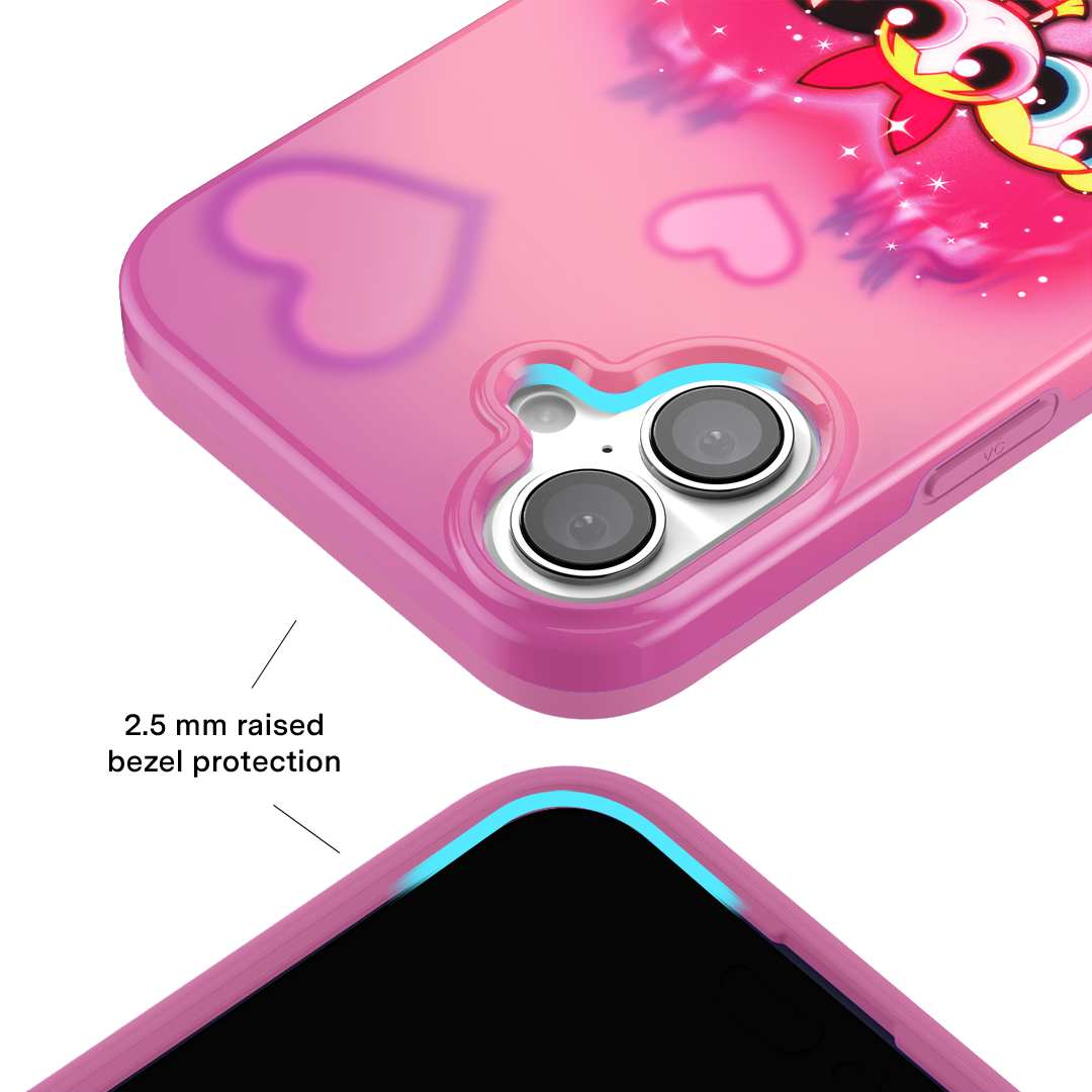 The Powerpuff Girls Airbrush Hearts iPhone Case