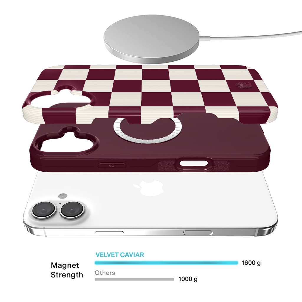 Burgundy Vibe Check iPhone Case