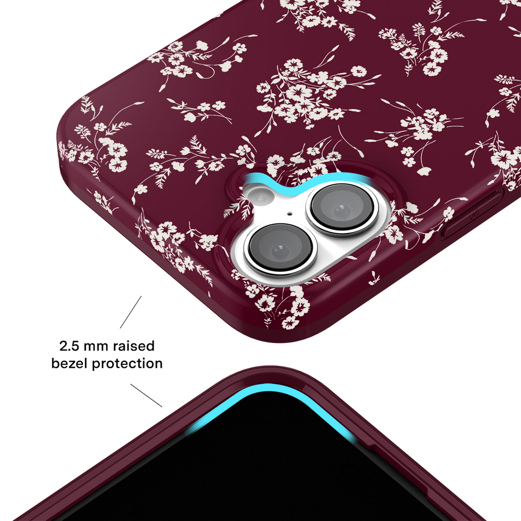French Burgundy Floral iPhone Case