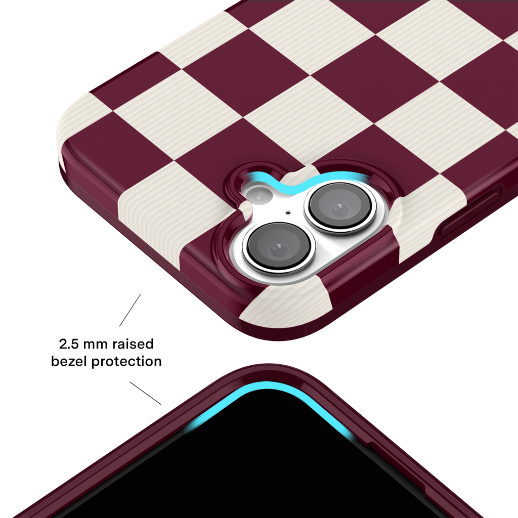 Burgundy Vibe Check iPhone Case