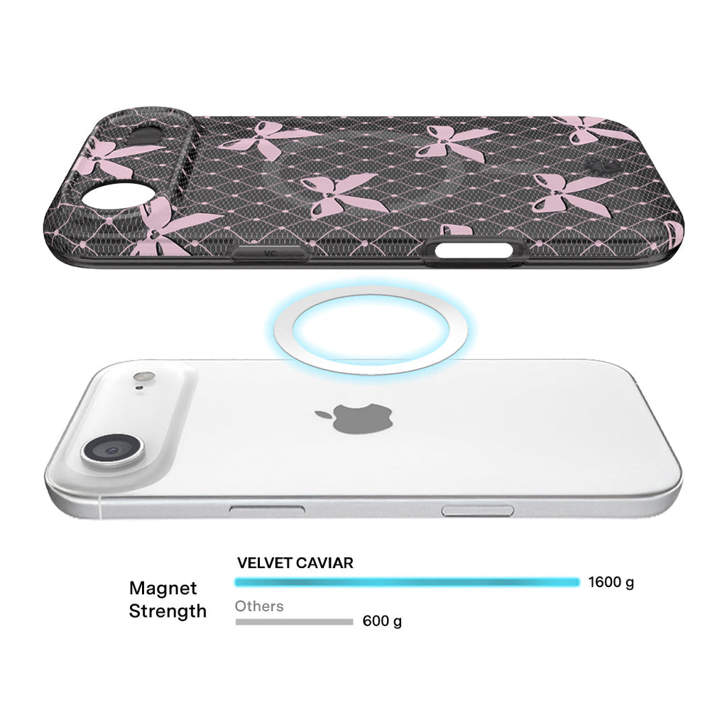 Lacy Pink Bows iPhone Case