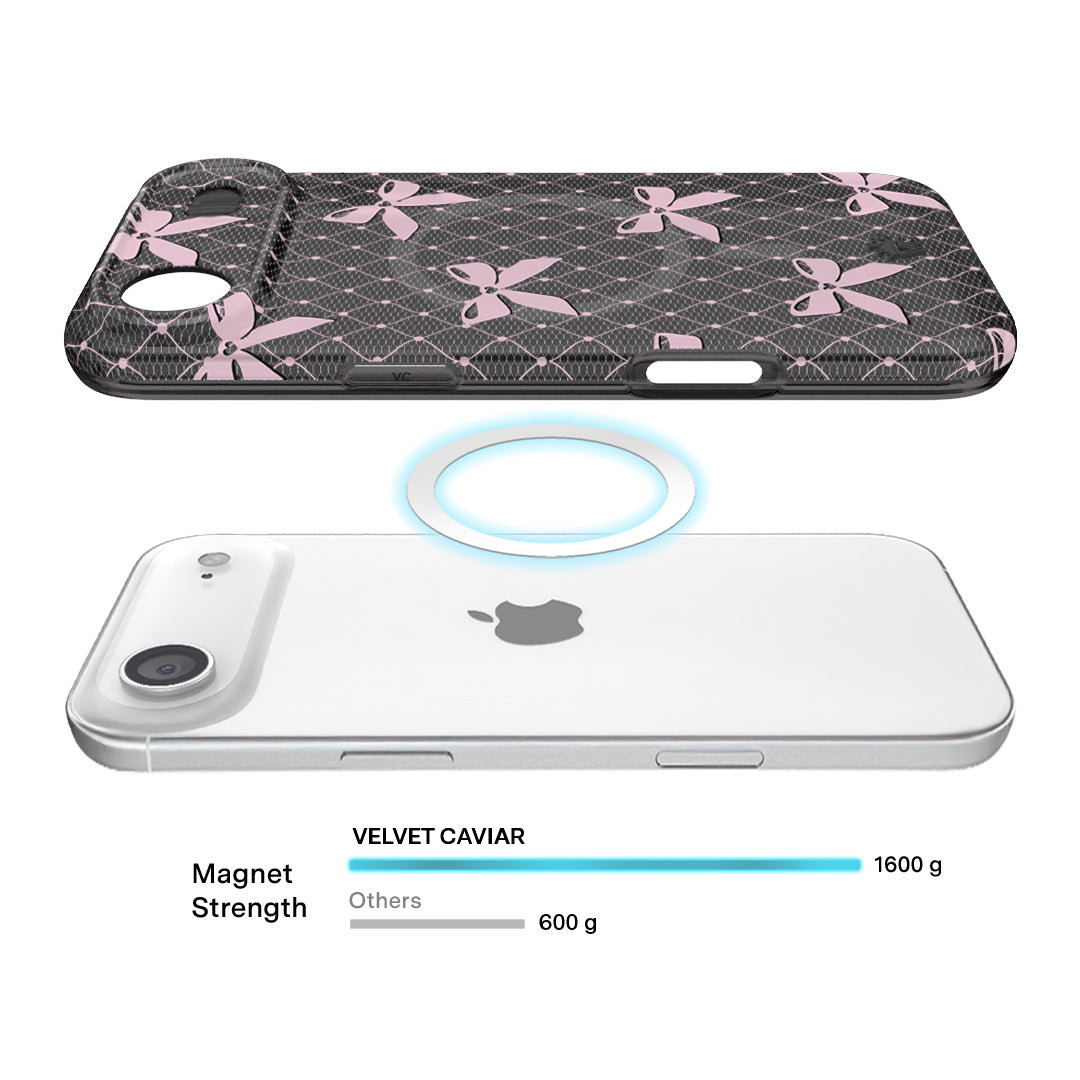 Lacy Pink Bows iPhone Case