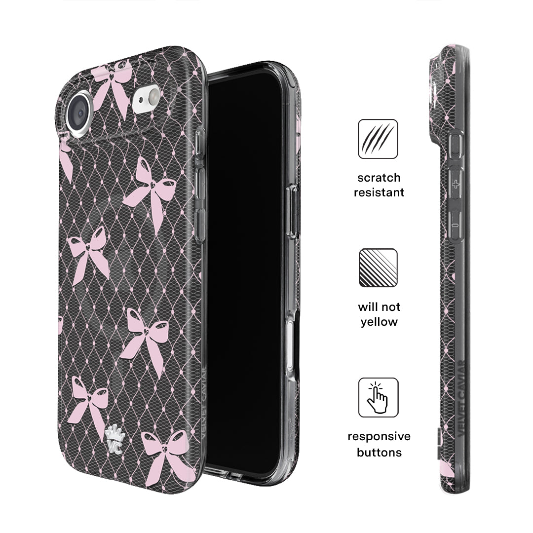 Lacy Pink Bows iPhone Case