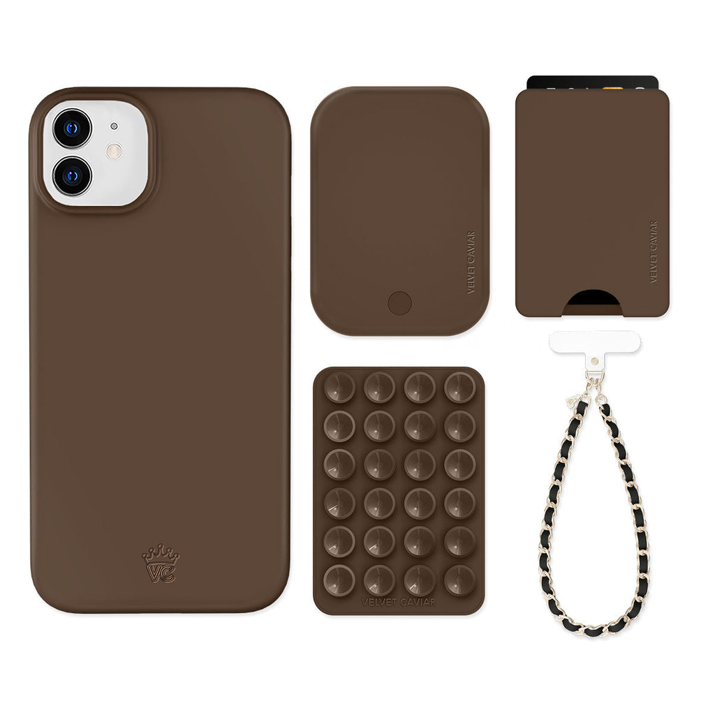 Espresso Brown iPhone Bundle Set - Wallet