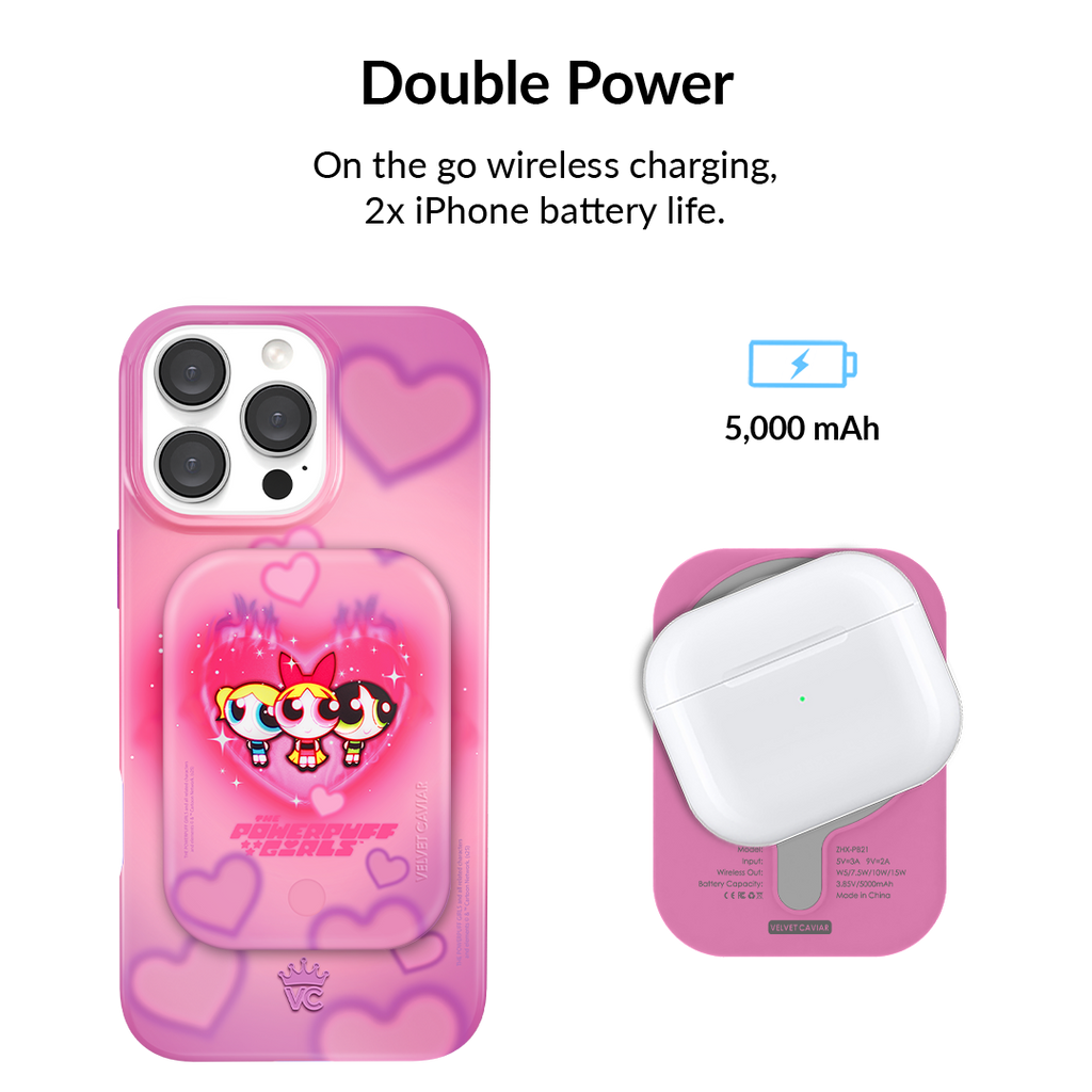 The Powerpuff Girls Airbrush Hearts MagSafe Battery Power Pack