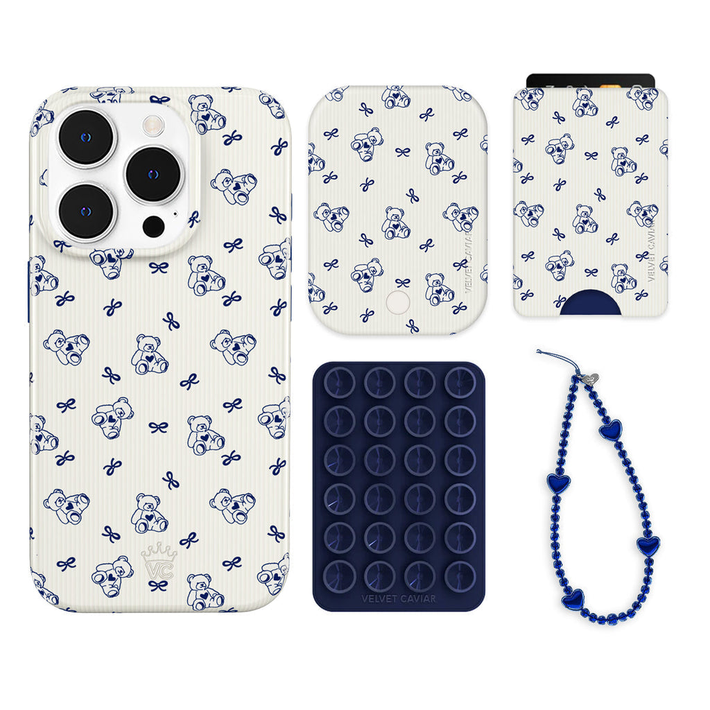 Preppy Teddy iPhone Bundle Set - Wallet