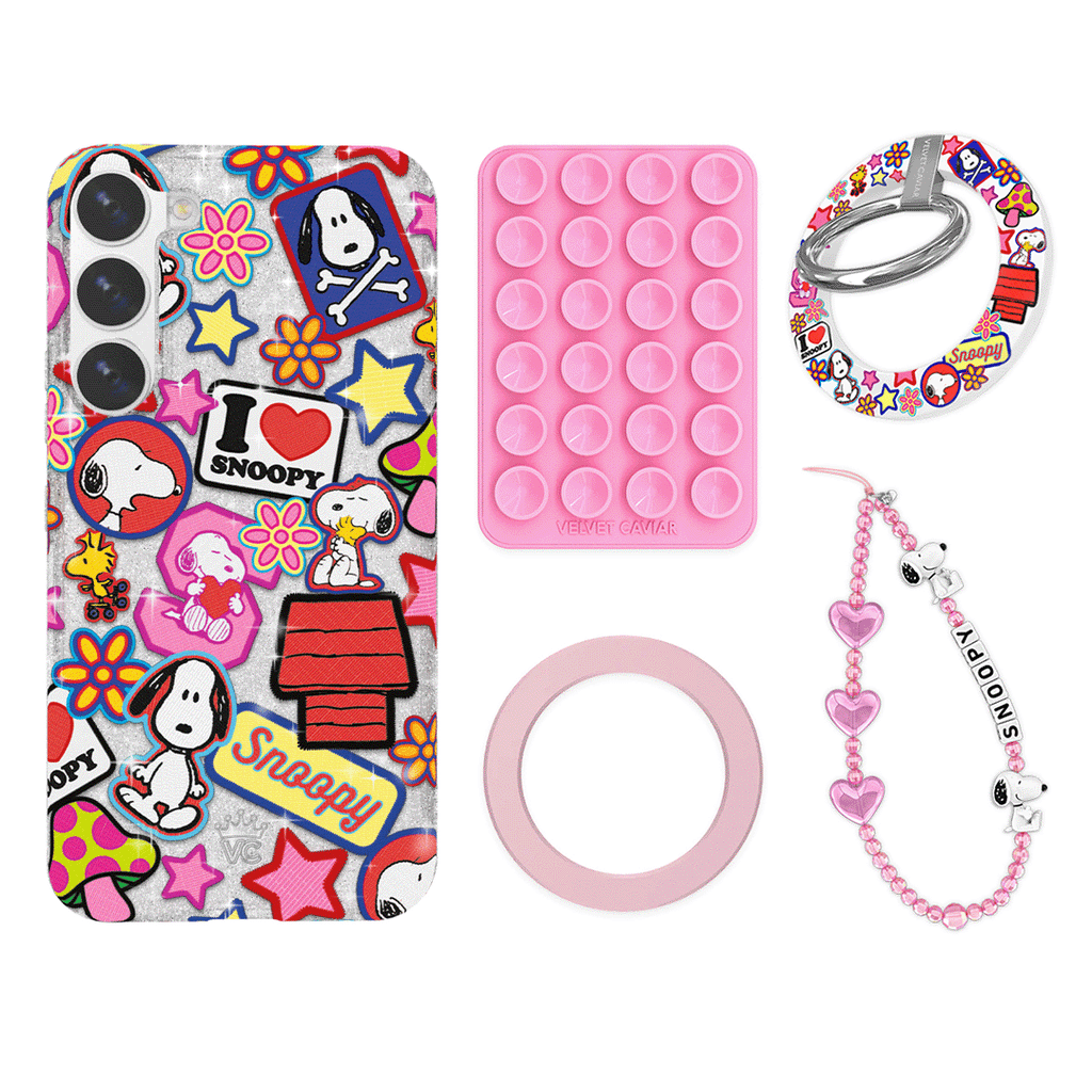 Snoopy Patchwork Glitter Galaxy Bundle Set - Grip
