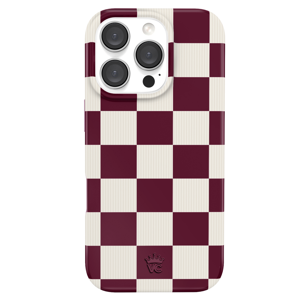 Burgundy Vibe Check iPhone Case