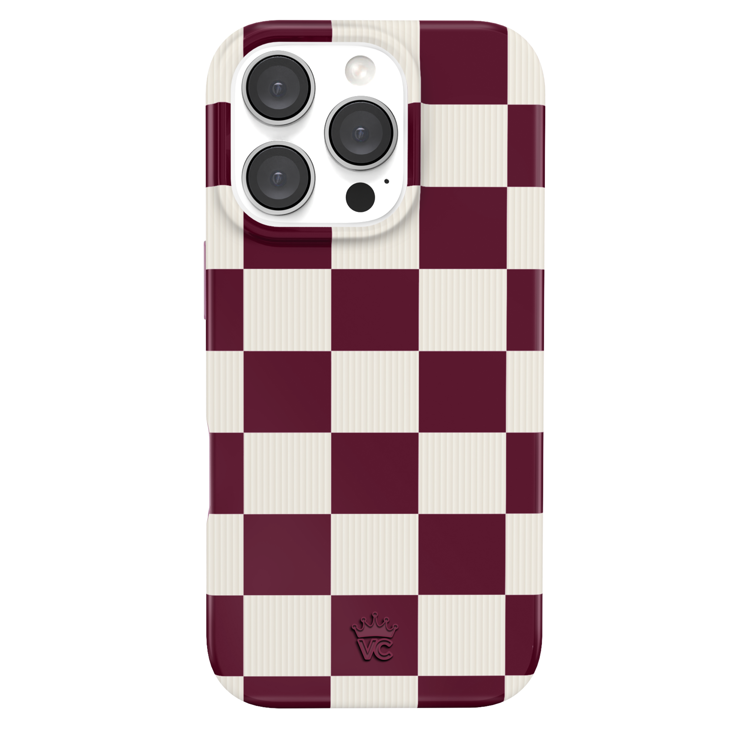 Burgundy Vibe Check iPhone Case