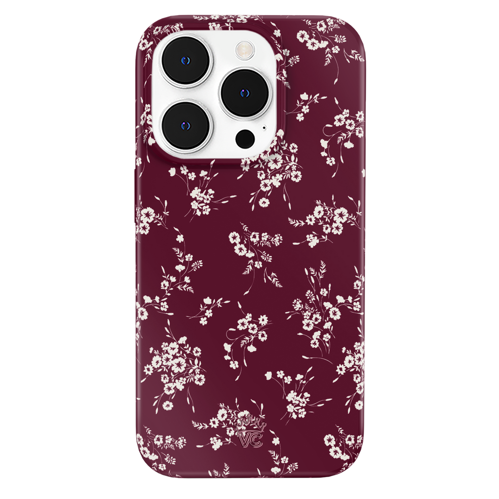 French Burgundy Floral iPhone Case