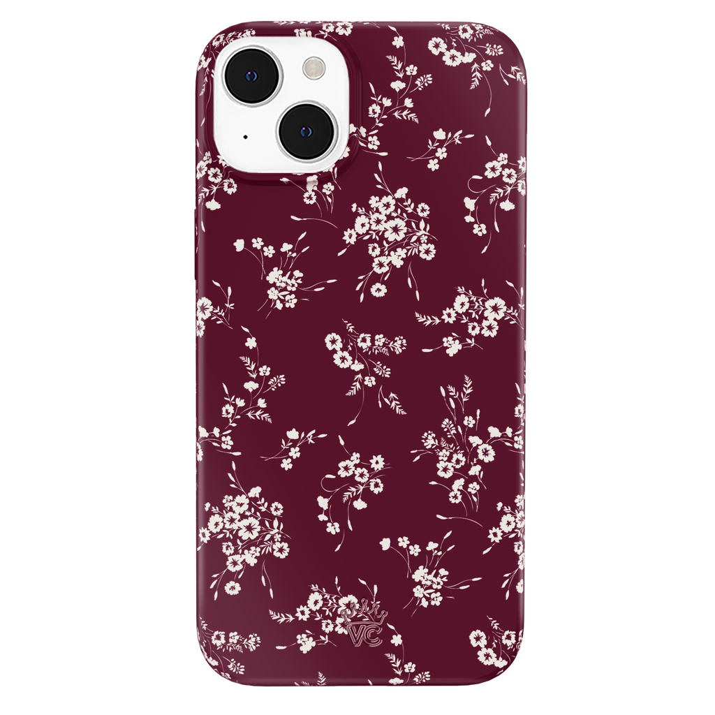 French Burgundy Floral iPhone Case