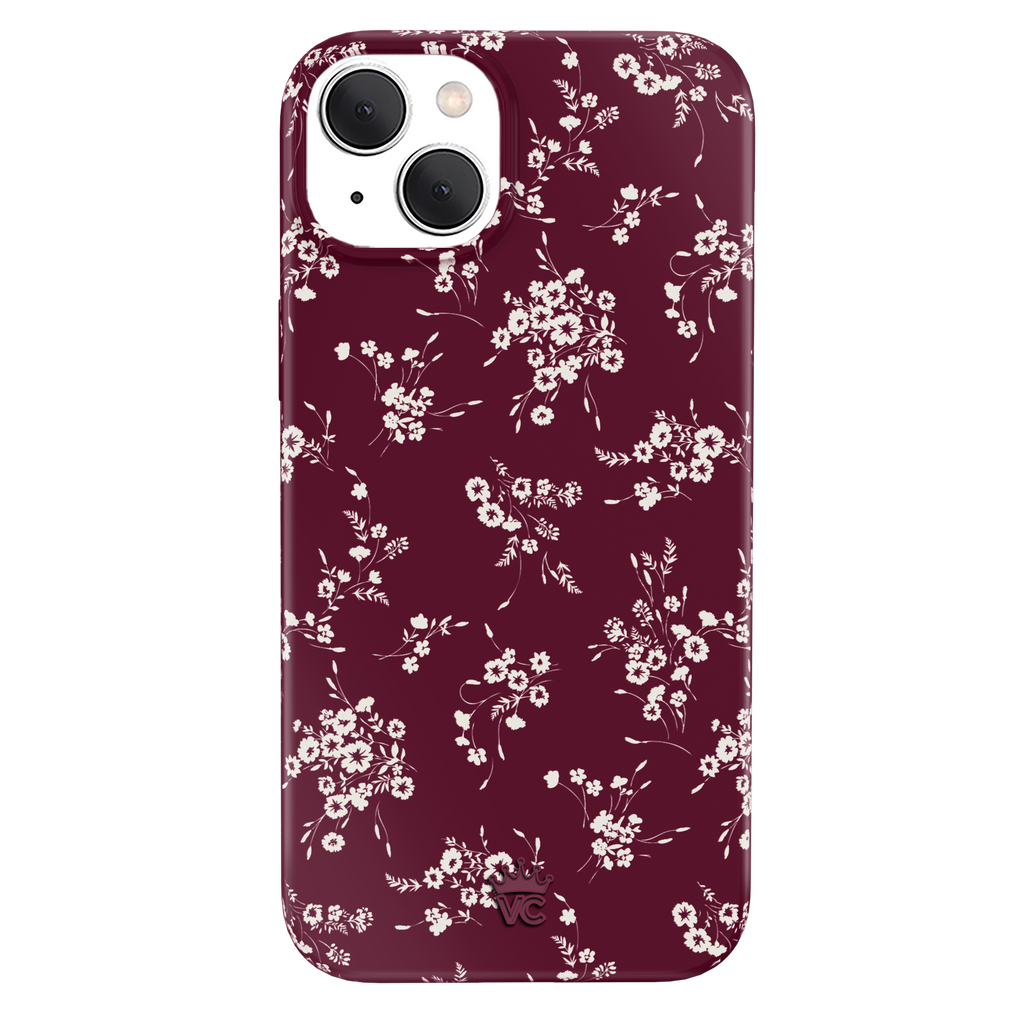 French Burgundy Floral iPhone Case