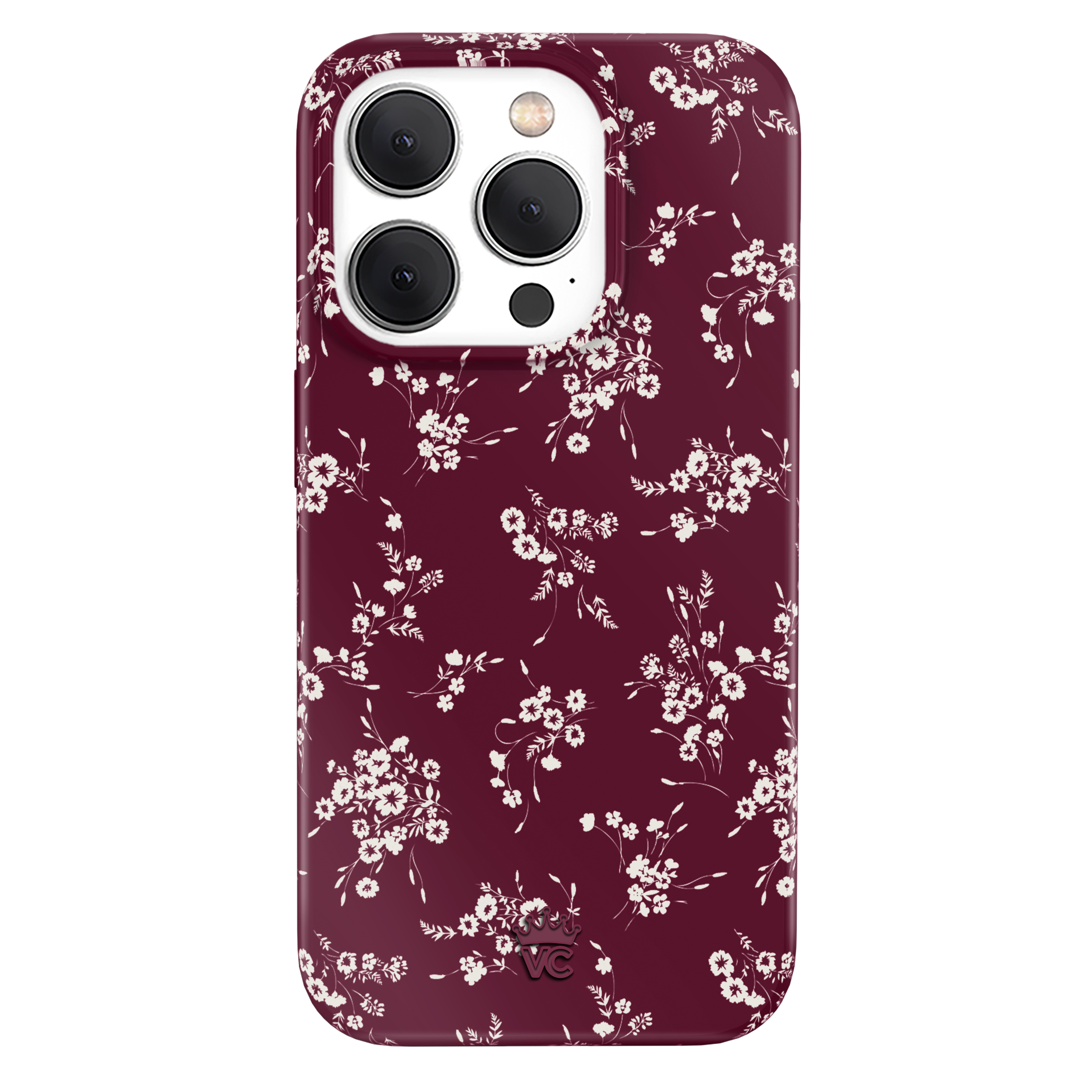French Burgundy Floral iPhone Case