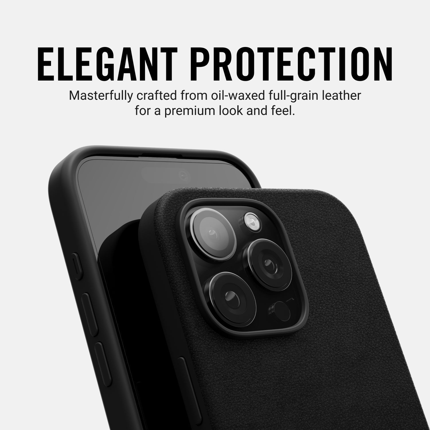 Everyday Phone Case - iPhone 16 Plus - Midnight Black Leather
