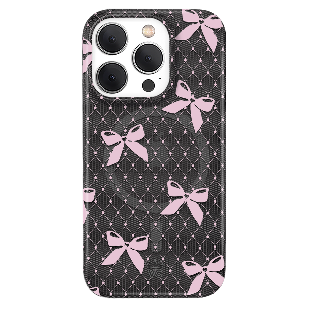 Lacy Pink Bows iPhone Case