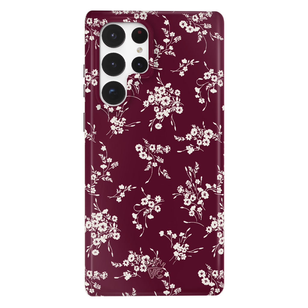 French Burgundy Floral Samsung Case
